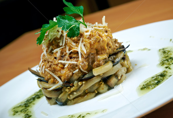 Salada carne berinjela comida cozinha Foto stock © fanfo