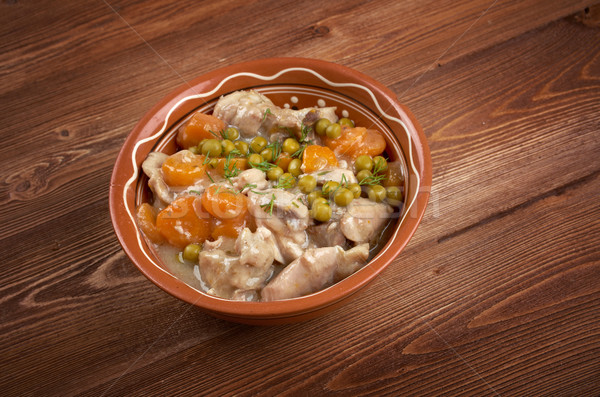 鶏 野菜 料理 ニンジン スプーン タマネギ ストックフォト © fanfo