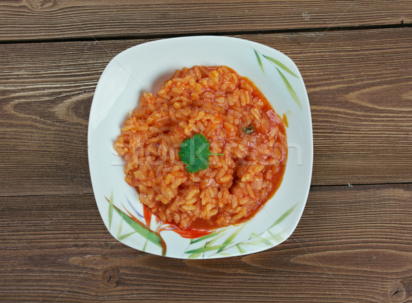 Pomidorów risotto włoski makaronu świeże Zdjęcia stock © fanfo