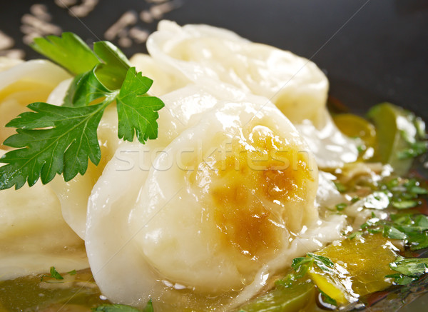 potato and mushrooms dumplings .Dim Sum Stock photo © fanfo