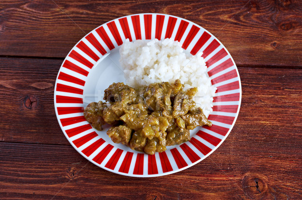 Carne strigliare riso indian basmati alimentare Foto d'archivio © fanfo