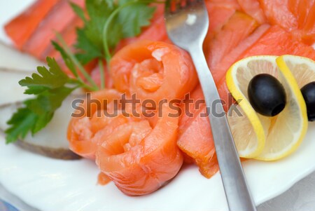 Seafood arrangement Stock photo © fanfo