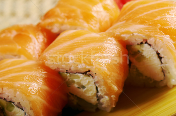 Zdjęcia stock: Filadelfia · klasyczny · japoński · sushi · łososia · ser