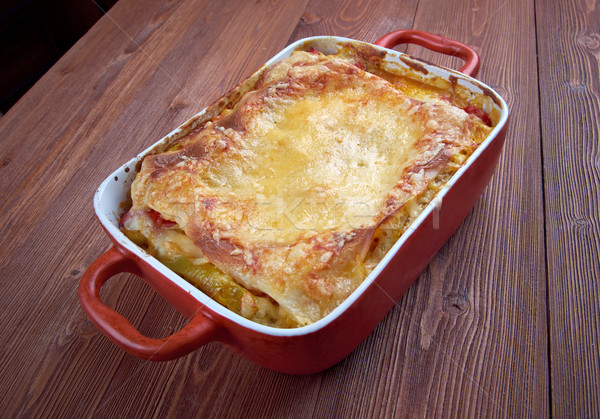 Legume lasagna făcut în casă tomate Imagine de stoc © fanfo