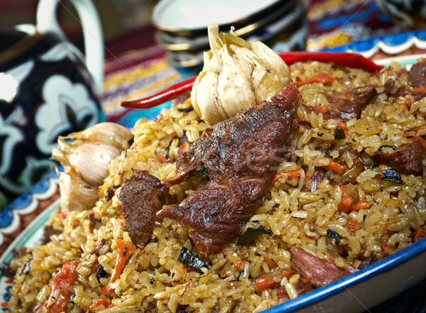 food set  Central Asian cuisine Stock photo © fanfo