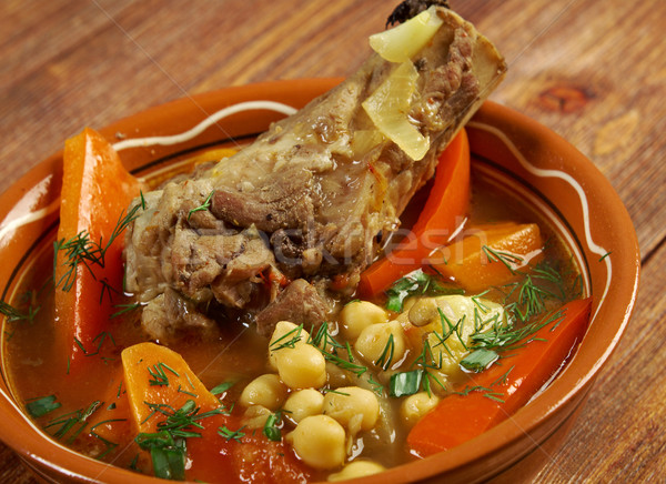 традиционный суп кухне пластина овощей Кука Сток-фото © fanfo