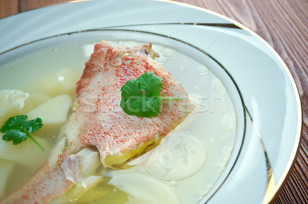 Fischsuppe rot traditionellen Fisch Abendessen Stock foto © fanfo