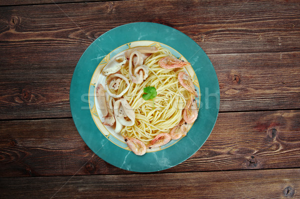 Spaghetti ai frutti di mare Stock photo © fanfo