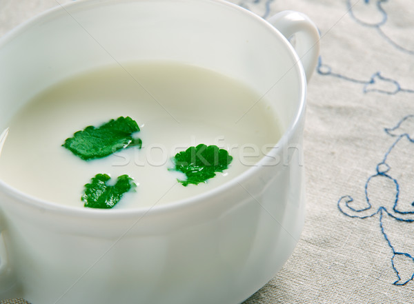 Minty Garlicky Yogurt Sauce Stock photo © fanfo