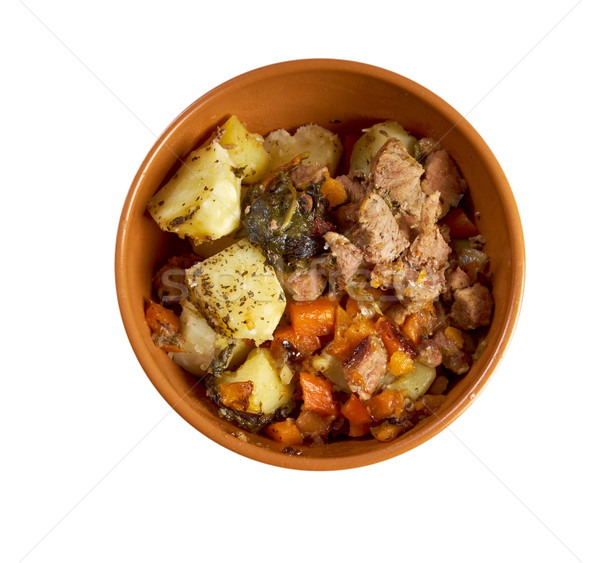Ensopado cenouras batatas quente pote país Foto stock © fanfo