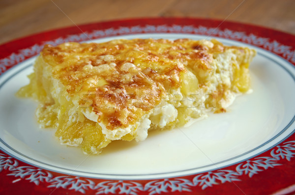Fransız mutfağı kabak peynir gıda kahvaltı sebze Stok fotoğraf © fanfo