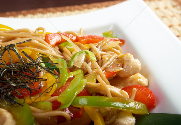noodles with chicken  Stock photo © fanfo