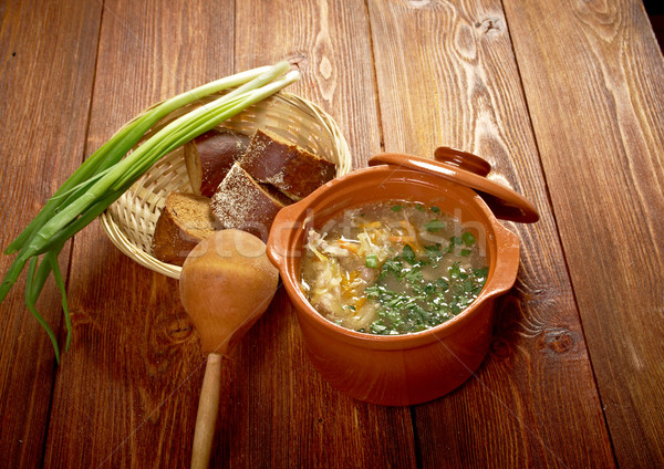 Orosz savanyú káposzta leves fehér káposzta étel Stock fotó © fanfo