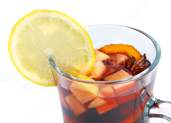 Oranje cocktail geïsoleerd witte bril Stockfoto © fanfo