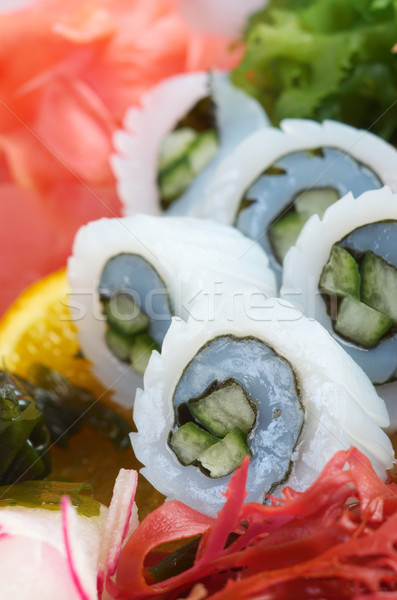 沙拉 海草 食品 盤 菜 商業照片 © fanfo