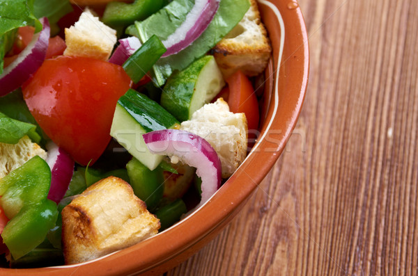 Tuscan salată pâine roşii alimente fruct Imagine de stoc © fanfo