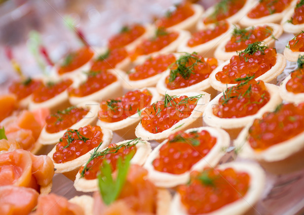  Tartlet with red caviar    Stock photo © fanfo