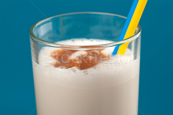 Milchshake blau trinken Milch Frühstück weiß Stock foto © fanfo