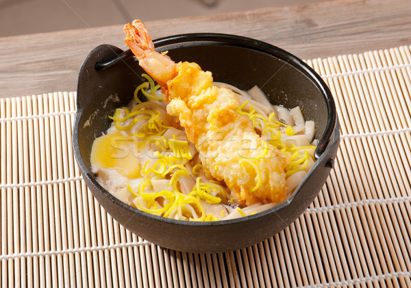 prawn noodles sup with dumpling  Stock photo © fanfo