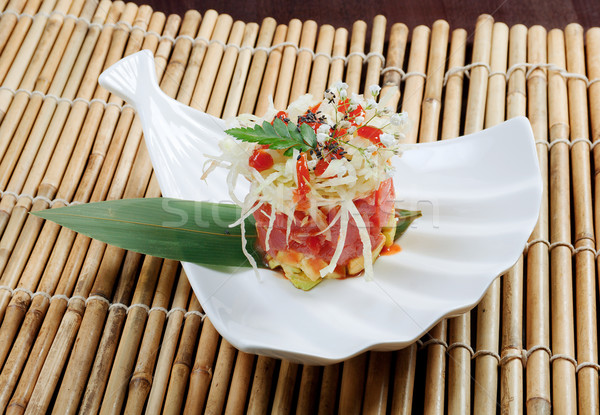 Chino alimentos peces cena maíz comer Foto stock © fanfo