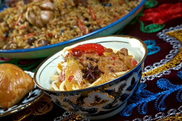 food set  Central Asian cuisine Stock photo © fanfo