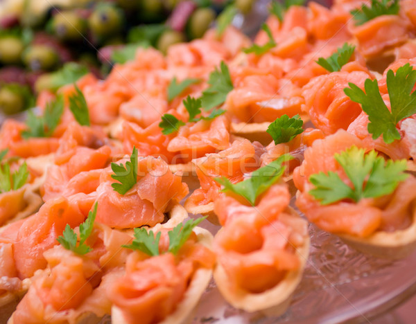  Tartlet  with salmon   Stock photo © fanfo