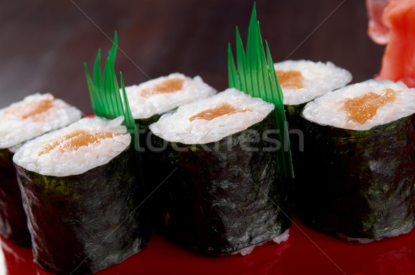 Foto d'archivio: Japanese · sushi · tradizionale · cibo · giapponese · affumicato · pesce