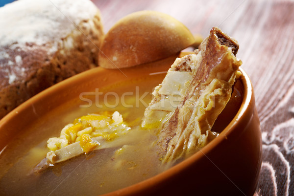 Pea soup with beef ribs  Stock photo © fanfo