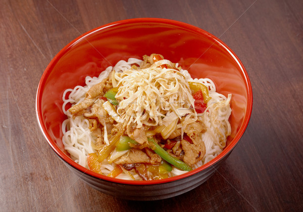 Noodles with pork and vegetable Stock photo © fanfo