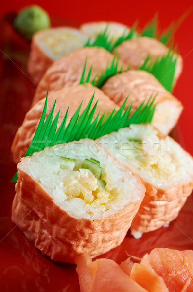 Maki Sushi - Roll made  Stock photo © fanfo