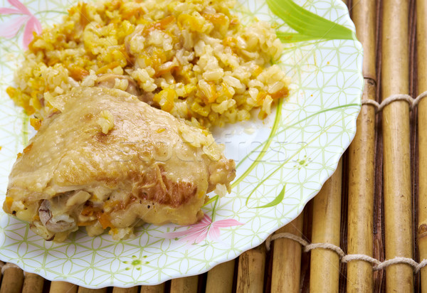 curry rice with chicken Stock photo © fanfo