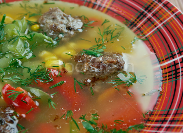 Mexican Meatball Soup Stock photo © fanfo