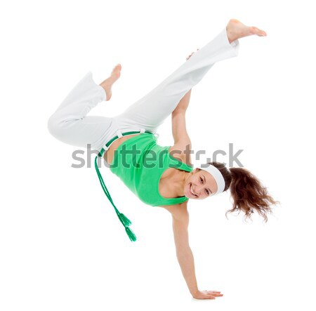 Stock photo:  cool hip hop style dancer.breakdance 