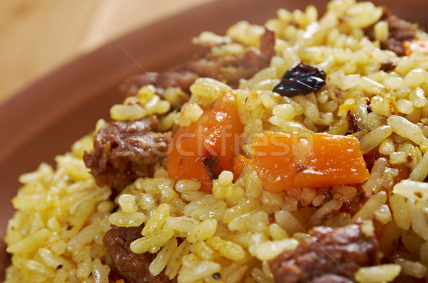 Traditional oriental pilaf Stock photo © fanfo