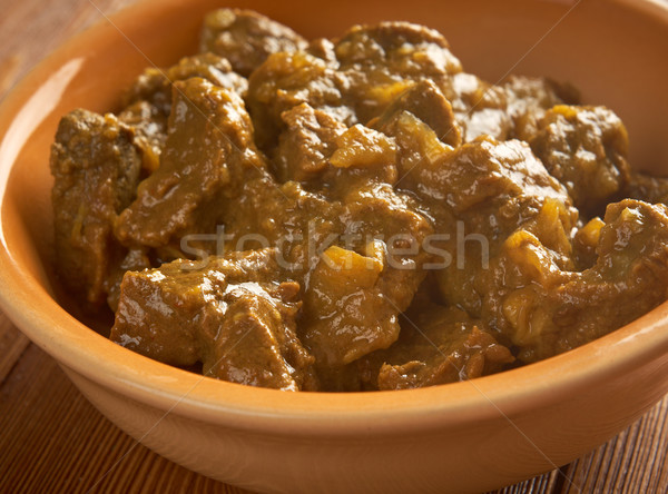 Carne de vacuno curry arroz indio basmati alimentos Foto stock © fanfo