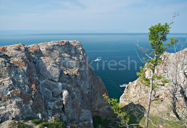 Brzegu wyspa jezioro syberia Rosja wody Zdjęcia stock © fanfo