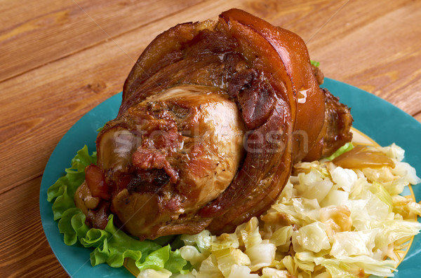 Bavarian  grilled knuckel of pork Stock photo © fanfo