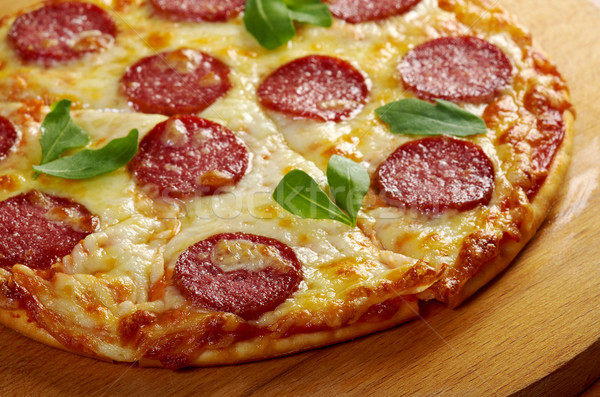 homemade  pizza  Pepperoni.Closeup  Stock photo © fanfo