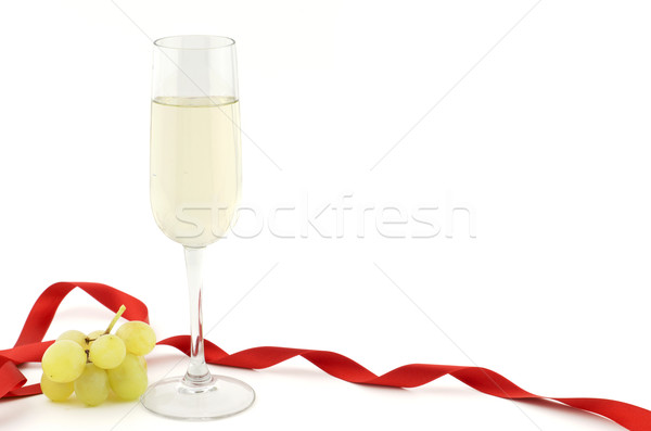 Champagne and grapes Stock photo © farres