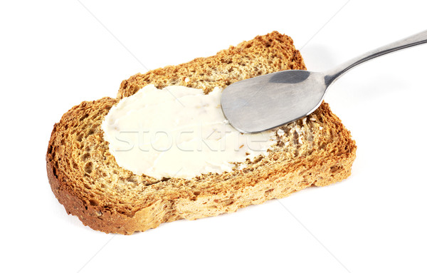 Beurre Toast cuillère lumière métal déjeuner Photo stock © farres