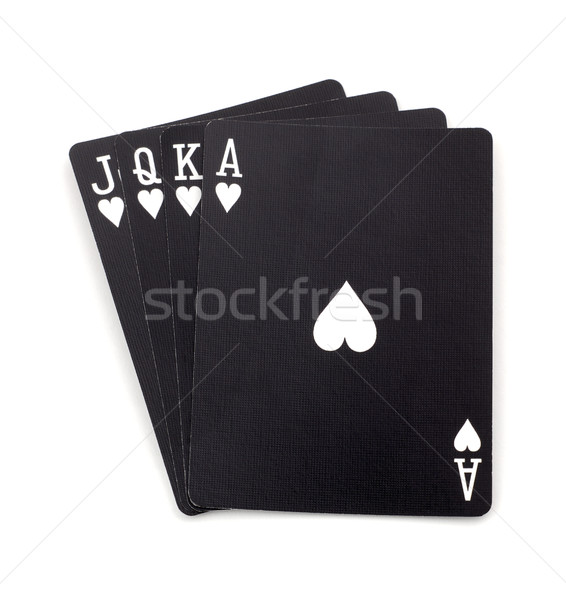Czarny karty poker biały hazardu tektury Zdjęcia stock © farres
