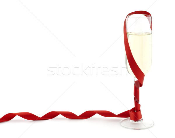 Champagne bande verre Noël blessure Photo stock © farres