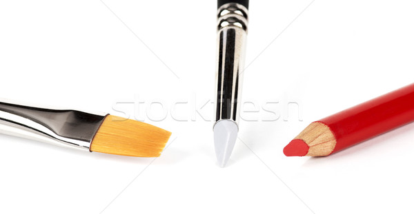 искусства инструменты щетка карандашом Eraser торт Сток-фото © farres