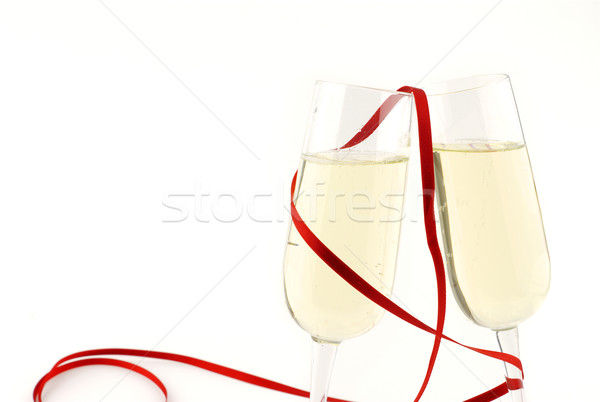 Para szampana biurokracja szkła pić Zdjęcia stock © farres
