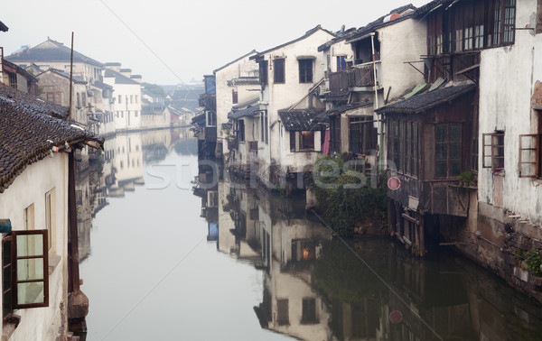 Csatorna víz város utca otthon utazás Stock fotó © fatalsweets