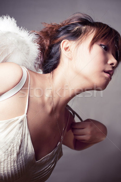 Zbura departe fată alb top Imagine de stoc © fatalsweets