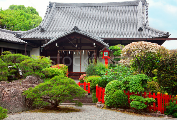 Quioto santuário outono Japão céu porta Foto stock © fatalsweets