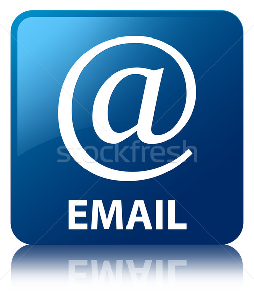 Stock foto: E-Mail · Anschrift · Symbol · glänzend · blau · Platz
