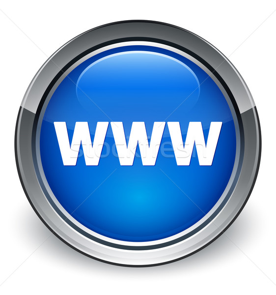 WWW glossy blue button Stock photo © faysalfarhan