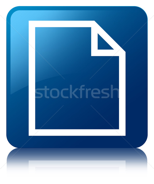 Blank page icon glossy blue reflected square button Stock photo © faysalfarhan